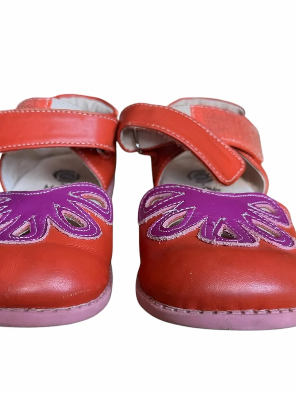 Livie and Luca Matilda Jane Orange and Pink Petal Shoes Girls Size 13